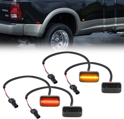 4Pcs LED Fender Side Marker Light Rear Bed side marker Lamp Assembly Compatible for Chevy Silverado, GMC Sierra 2500HD 3500HD 2015-2023 Rear Wheel Fender Replace OEM LED Sidemarker Lamps in Saudi Arabia