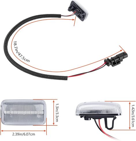 4 قطع من مصابيح LED للعلامة الجانبية للسرير الخلفي متوافقة مع Chevy Silverado، GMC Sierra 2500HD 3500HD 2015-2023 استبدال مصابيح العلامات الجانبية OEM LED in Saudi Arabia