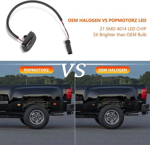 4Pcs LED Fender Side Marker Light Rear Bed side marker Lamp Assembly Compatible for Chevy Silverado, GMC Sierra 2500HD 3500HD 2015-2023 Rear Wheel Fender Replace OEM LED Sidemarker Lamps in Saudi Arabia