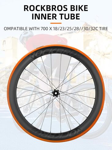 ROCKBROS Bike Inner Tube 700x18/32C Super Light 35g TPU Road Bicycle Tubes Presta Valve Compatible with 700 x 18/23/25/28/30/32C Tire in Saudi Arabia