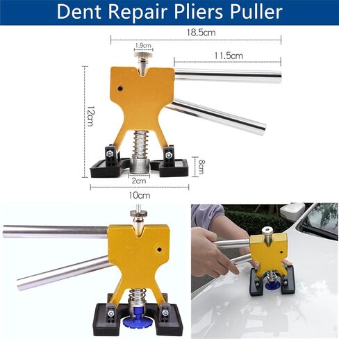 85PCS Auto Body Dent Puller Kit, Car Dent Removal Repair Tool Kit with Dent Puller, Suction Cup, Slide Hammer T Bar for Dent Removal in Saudi Arabia