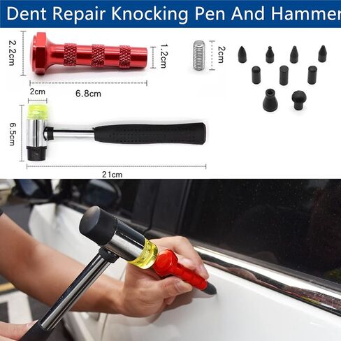 85PCS Auto Body Dent Puller Kit, Car Dent Removal Repair Tool Kit with Dent Puller, Suction Cup, Slide Hammer T Bar for Dent Removal in Saudi Arabia