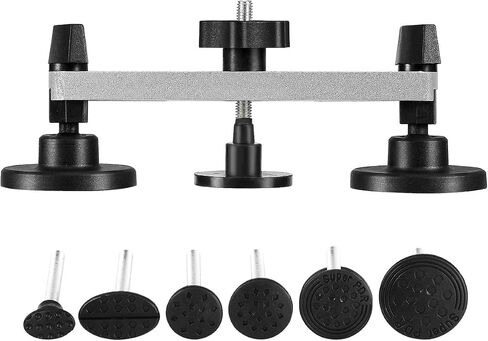 VEVOR 25 PCS Dent Repair Kit, Paintless Dent Removal Kit with Bridge Puller and Puller Tabs, Auto Body Dent Puller Kit with Hot Glue Gun, Glue Sticks for Vehicles, Refrigerators, Metal Surface Dents in Saudi Arabia