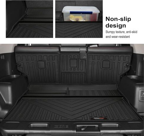 مخصص لسيارة Toyota 4Runner 2013-2024 سجادات أرضية وبطانة صندوق السيارة وحصائر مسند الظهر الخلفي مجموعة من حصيرة الحماية المطاطية لجميع الأحوال الجوية، مواد ترقية ملحقات Toyota 4 Runner (مجموعة من 8 حصائر) in Kuwait