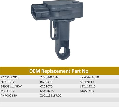 مستشعر تدفق الهواء الشامل 22204-22010 197-6030 AF10135 MAS0188 متوافق مع لكزس ES300 ES330 GS300 تويوتا in Kuwait