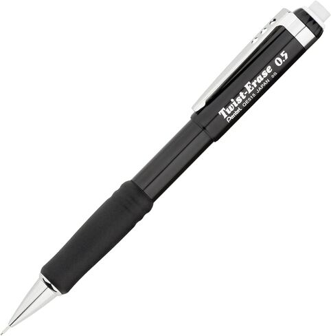 قلم رصاص ميكانيكي Pentel® Twist-Erase® III، 0.5 مم، أسود in Saudi Arabia