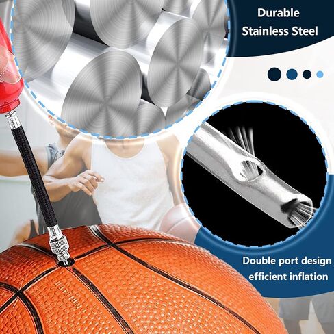 ExeQianming Air Pump Needles, Basketball Pump Needle, Air Pump Inflation Needles with Storage Box, Stainless Steel Ball Pump Inflation Needle for Sports Balls Air Pumping in Saudi Arabia