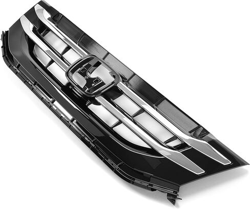 شبكة المصد الأمامي HECASA متوافقة مع استبدال هوندا أوديسي 2014-2017 لـ 75101TK8A22 75101TK8A21 HO1200220 مجموعة الشواية العلوية مع شرائط الكروم أسود + فضي in Kuwait