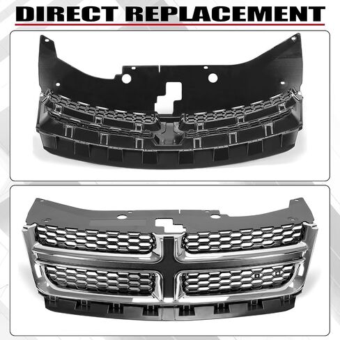 HECASA Front Grille Compatible with 2011-2014 Dodge Avenger Upper Black Painted Grill Replacement for CH1200349 68102307AC in Saudi Arabia