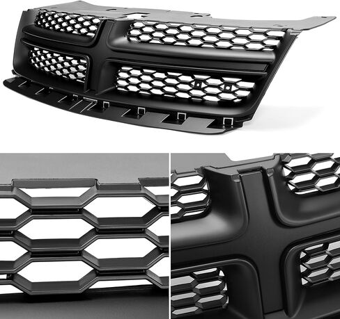 HECASA Front Grille Compatible with 2011-2014 Dodge Avenger Upper Black Painted Grill Replacement for CH1200349 68102307AC in Saudi Arabia