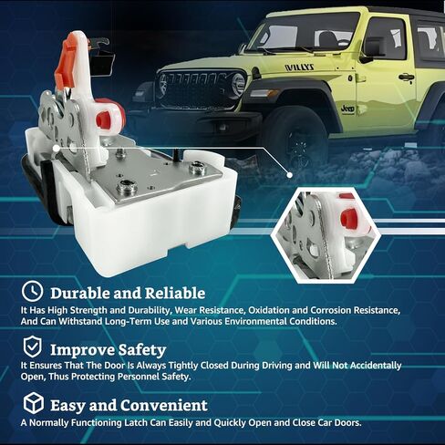 55075991AE الجبهة دافع الباب قفل مزلاج الجمعية يناسب 1997-2002 جيب رانجلر SE TJ Sport 2.5L & صحارى سبورت X 4.0L in Saudi Arabia