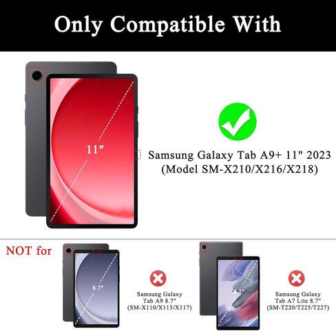 حافظة Supveco لجهاز Samsung Galaxy Tab A11 Plus 2026 / A9 Plus 2023 11 بوصة، Galaxy Tab A11+/ A9+ 5G Tablet، غطاء واقٍ ناعم ممتاز من مادة TPU مع حامل قابل للطي وتنشيط/غفو تلقائي، كمبيوتر محمول in Kuwait