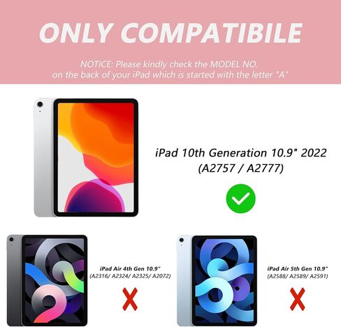 COO 7 Color Backlit Keyboard Case for iPad 11th A16 /10th Gen | 7-Color Backlit Detachable Bluetooth Keyboard, Pencil Holder, Auto Wake/Sleep, 3 Angles, PU TPU Cover, Pink in Saudi Arabia