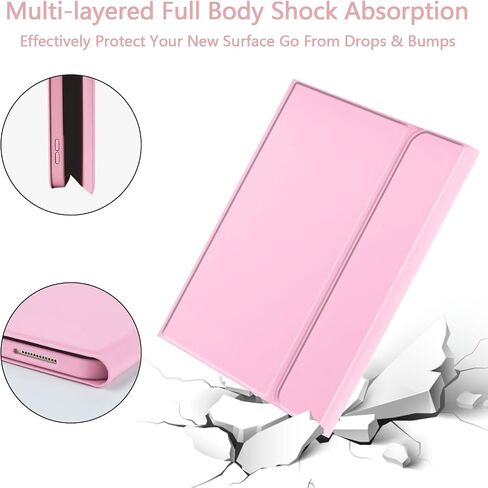 COO 7 Color Backlit Keyboard Case for iPad 11th A16 /10th Gen | 7-Color Backlit Detachable Bluetooth Keyboard, Pencil Holder, Auto Wake/Sleep, 3 Angles, PU TPU Cover, Pink in Saudi Arabia