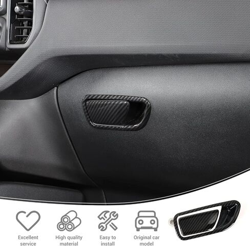 for Bronco Sport Glove Box Latch Handle Cover Trim Carbon Fiber for Ford Bronco Sport 2021 up Black ABS Carbon Fiber Interior Accessories 2pcs in Kuwait