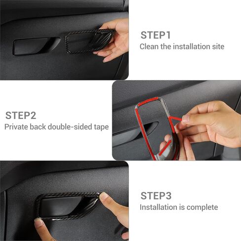 for Bronco Sport Glove Box Latch Handle Cover Trim Carbon Fiber for Ford Bronco Sport 2021 up Black ABS Carbon Fiber Interior Accessories 2pcs in Kuwait