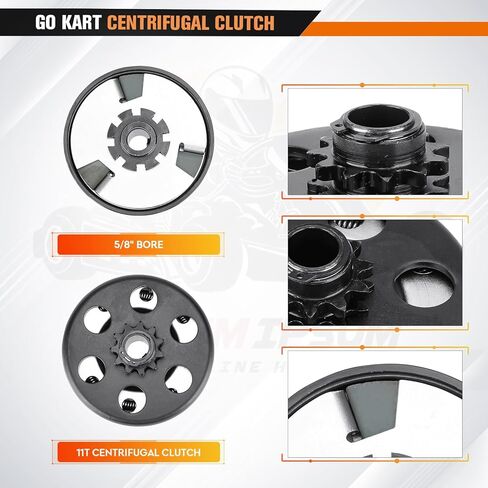 قابض طرد مركزي شديد التحمل 5/8 بوصة تتحمل 11T #35 سلسلة مناسبة للدراجات النارية الصغيرة 2.8HP 97cc محركات Go Kart دراجة صغيرة دراجة صغيرة in Kuwait