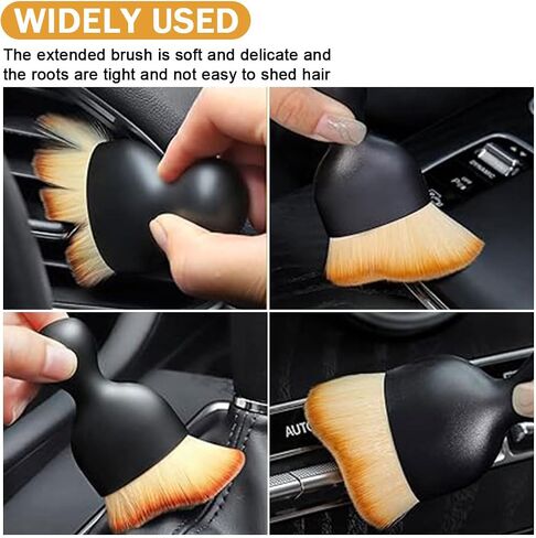 فرشاة التفاصيل الداخلية للسيارة، فرشاة تنظيف ذات شعيرات ناعمة، فرشاة تفاصيل فرشاة غبار السيارة، أداة تنظيف داخلية للسيارة، لوحة قيادة السيارة، فتحات تكييف الهواء، جلد، كمبيوتر، خالية من الخدوش in Saudi Arabia