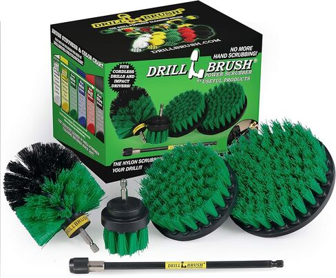Wire Brush Alternative Nylon Drill Brush Set with Extension -BBQ Brush- Concrete - Graffiti Eraser - Cordless Electric Cleaning Brush for Household Cleaning Supplies - Scrub Brushes for Cleaning Grill in Saudi Arabia