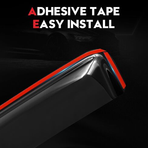 ملحقات شاحنة واقيات المطر داخل القناة من VEHICODE لسيارة Toyota Tacoma Double Cab 2016-2023 2022 2021 2020 2019 2018 2017، أقنعة النافذة الجانبية منحرفة لظل الرياح داخل التركيب (4 عبوات) in Kuwait