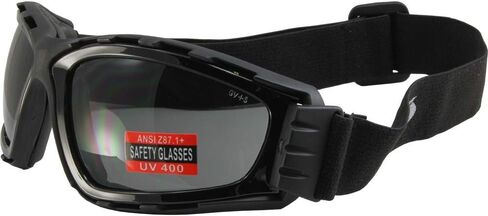 Global Vision Trip Motorcycle Goggles Black Frames with Clear Lenses in Kuwait