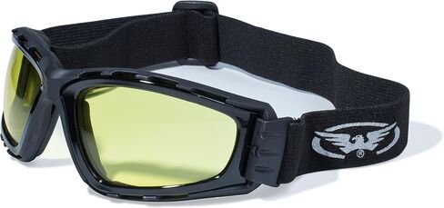 Global Vision Trip Motorcycle Goggles Black Frames with Clear Lenses in Kuwait