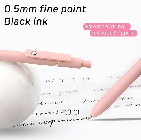 5 Pcs Auroral Retractable Gel Ink Pens,Asthetic Pens Black Ink 0.7mm Fine Point Smooth Writing,Cute Gel Pens For Journaling Note Taking Office School Supplies (A-Auroral) in Kuwait