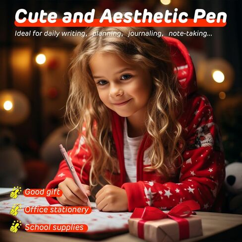 5 Pcs Auroral Retractable Gel Ink Pens,Asthetic Pens Black Ink 0.7mm Fine Point Smooth Writing,Cute Gel Pens For Journaling Note Taking Office School Supplies (A-Auroral) in Kuwait