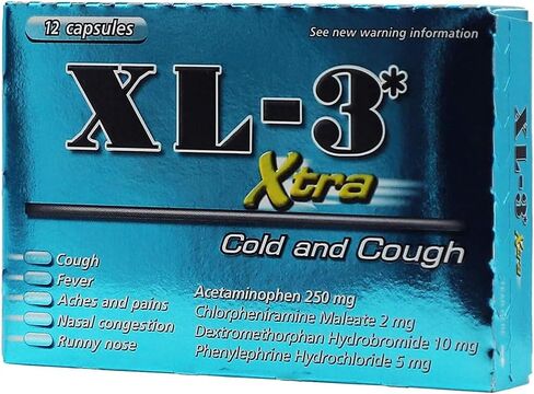 JUWA Product of XL-3 Xtra, Cold & Cough Capsules, Count 1 - Medicine Cold/Sinus/Allergy/Grab Varieties & Flavors in Saudi Arabia
