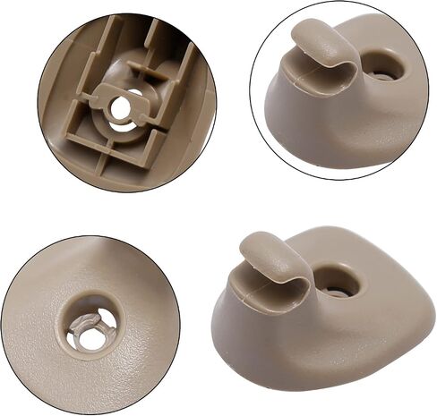 قطعتان من مشبك تثبيت واقي الشمس لدعم 2011-2014 Dodge Avenger 1GW25HL1AA بديل لـ 2011-2015 Chrysler 200 مشبك تثبيت واقي الشمس (بيج) in Saudi Arabia