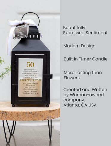 Celebrating 50 Years Together - 50th Wedding Anniversary Lantern - Golden Anniversary Keepsake in Saudi Arabia