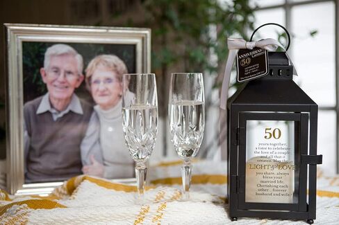 Celebrating 50 Years Together - 50th Wedding Anniversary Lantern - Golden Anniversary Keepsake in Saudi Arabia