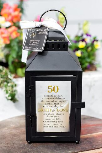 Celebrating 50 Years Together - 50th Wedding Anniversary Lantern - Golden Anniversary Keepsake in Saudi Arabia