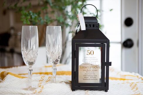 Celebrating 50 Years Together - 50th Wedding Anniversary Lantern - Golden Anniversary Keepsake in Saudi Arabia