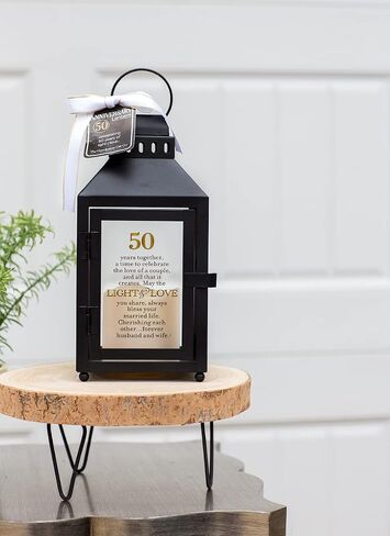 Celebrating 50 Years Together - 50th Wedding Anniversary Lantern - Golden Anniversary Keepsake in Saudi Arabia