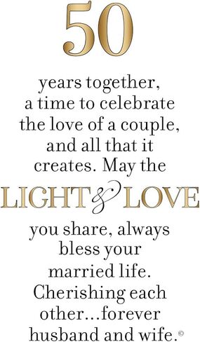 Celebrating 50 Years Together - 50th Wedding Anniversary Lantern - Golden Anniversary Keepsake in Saudi Arabia