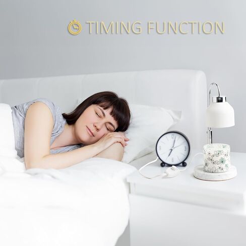 مصباح تدفئة الشموع، مصباح شمعة خافت متوافق مع شموع يانكي والشموع الكبيرة، مصباح تدفئة الشموع الكهربائي كامل مع لمبتين، مؤقت 2 ساعة/4 ساعات/8 ساعات، تصميم أبيض خالد in Kuwait