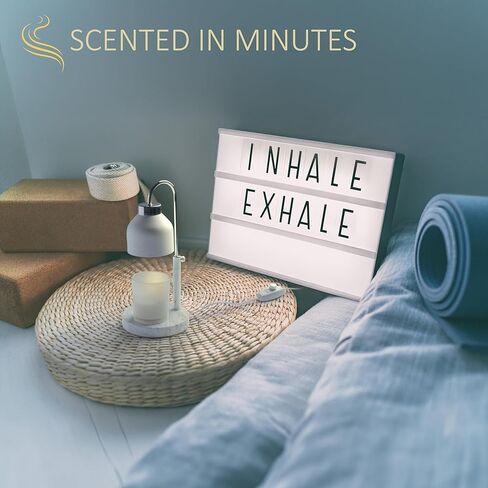 مصباح تدفئة الشموع، مصباح شمعة خافت متوافق مع شموع يانكي والشموع الكبيرة، مصباح تدفئة الشموع الكهربائي كامل مع لمبتين، مؤقت 2 ساعة/4 ساعات/8 ساعات، تصميم أبيض خالد in Kuwait