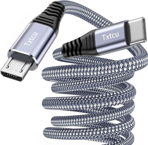 USB C to Micro USB Cable 3.3ft, USB Type C to Micro Cable Braided USB C to Micro Charger Cable Android Charging Cord Dast Sync Compatible for Samsung Galaxy S7/S5/J7/J3,LG,PS4,Kindle,Camera,GPS in Saudi Arabia