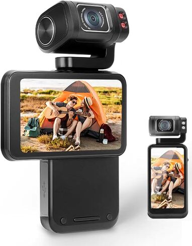 كاميرا فيديو Dpofirs 5K 30 إطارًا في الثانية فائقة الدقة بمستشعر CMOS 1/2.5 بوصة، وكاميرا تسجيل فيديو مع شاشة لمس IPS مقاس 3.5 بوصة، وكاميرا فيلم بطاريات 3250 مللي أمبير في الساعة، واتصال WiFi، وتكبير رقمي 10x in Kuwait