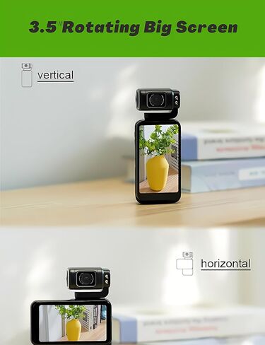 كاميرا فيديو Dpofirs 5K 30 إطارًا في الثانية فائقة الدقة بمستشعر CMOS 1/2.5 بوصة، وكاميرا تسجيل فيديو مع شاشة لمس IPS مقاس 3.5 بوصة، وكاميرا فيلم بطاريات 3250 مللي أمبير في الساعة، واتصال WiFi، وتكبير رقمي 10x in Kuwait