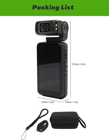 كاميرا فيديو Dpofirs 5K 30 إطارًا في الثانية فائقة الدقة بمستشعر CMOS 1/2.5 بوصة، وكاميرا تسجيل فيديو مع شاشة لمس IPS مقاس 3.5 بوصة، وكاميرا فيلم بطاريات 3250 مللي أمبير في الساعة، واتصال WiFi، وتكبير رقمي 10x in Kuwait