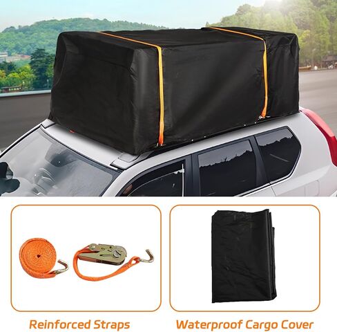 حامل سقف LEISU مقاس 63 بوصة × 40 بوصة × 6 بوصة، حامل بضائع عالي التحمل على السطح مع غطاء شحن مقاوم للماء، سلة شحن عالمية لرف السقف لسيارات الدفع الرباعي والشاحنات والسيارات in Kuwait