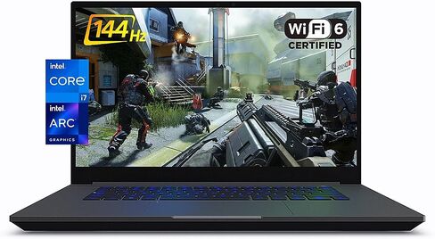 Intel X15 Gaming Laptop, 15.6" FHD 144Hz Display, Intel Core i7-12700H, Newest Intel Arc A730M Graphics (Beats NVIDIA GeForce RTX 3050Ti), 16GB RAM, 1TB SSD, RGB Backlit KB, Windows 11 Pro, Black in Saudi Arabia