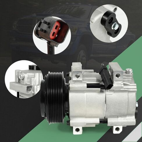 ضاغط تيار متردد HS18 - 8 بكرة متوافقة مع دودج رام 2500/3500/4000/4500/5500، 5.9 لتر/6.7 لتر، l6، 2005-2010# استبدال CO10902C 55111411AA 55111411AC 55111411AD 55111411AE محركات الديزل in Saudi Arabia