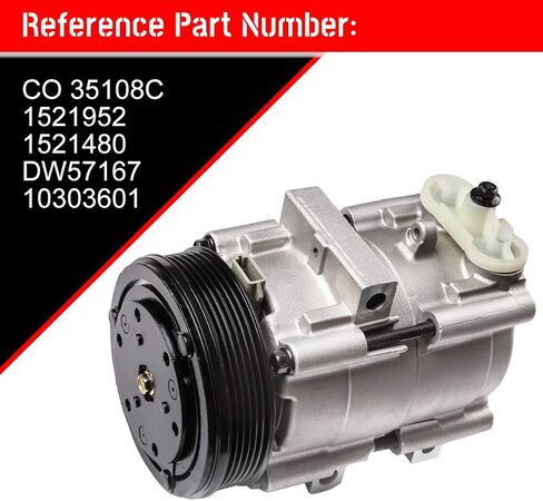 cciyu Air Conditioning Compressor Compatible for Ford for F-150 for F-250 for F-350 for F53 5.4L 6.8L 2002-2007 Replaces CO 35108C AC Compressor for Car in Saudi Arabia