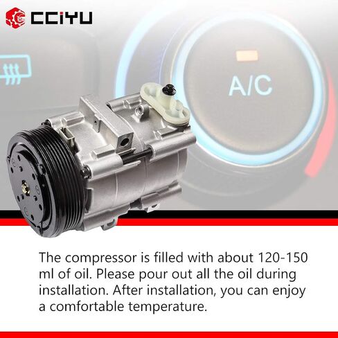 cciyu Air Conditioning Compressor Compatible for Ford for F-150 for F-250 for F-350 for F53 5.4L 6.8L 2002-2007 Replaces CO 35108C AC Compressor for Car in Saudi Arabia