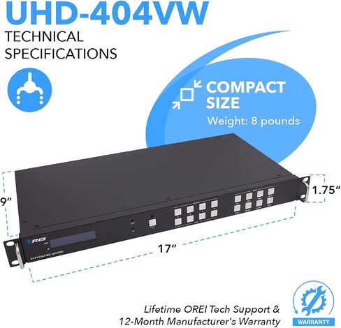 OREI HDMI Extender Over Cat6 330ft - 1080p Over IP, Loop Out, One-Way IR in Kuwait