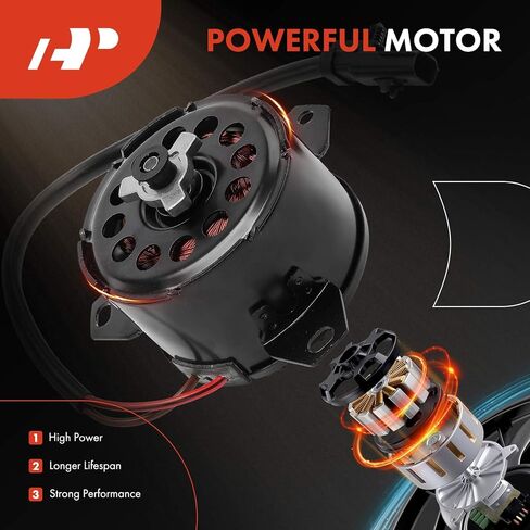 A-Premium Engine Radiator Cooling Fan Motor Compatible with Jeep Liberty 2002 2003 2004, Replace# 52079786AB, 55037659AA in Saudi Arabia