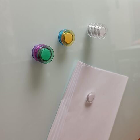 Strong Magnets for Glass Whiteboard Refrigerator Dry Erase Board Round Rare Earth Magnets for Home, School & Office, Assorted Colors (10Pack) in Saudi Arabia